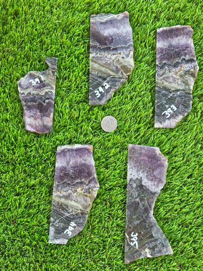 Chevron Amethyst Slabs H391-395