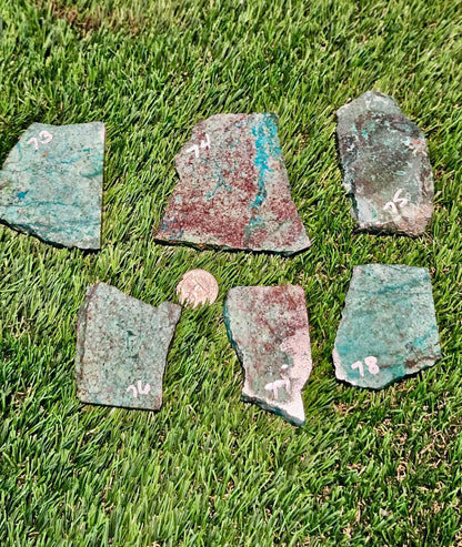 Globe Chrysocolla Slabs 73-78