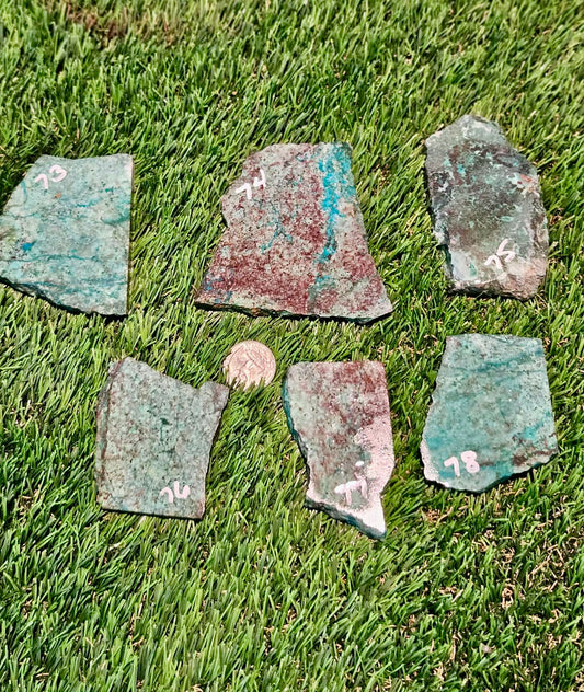 Globe Chrysocolla Slabs 73-78
