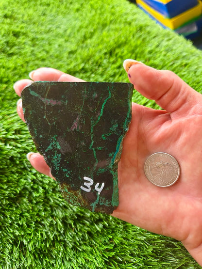 Globe Chrysocolla Slabs 32-36