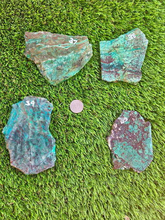 Globe Chrysocolla Slabs A37-40