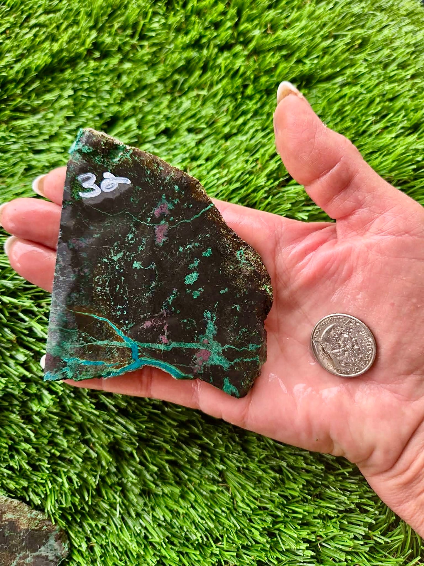 Globe Chrysocolla Slabs 32-36