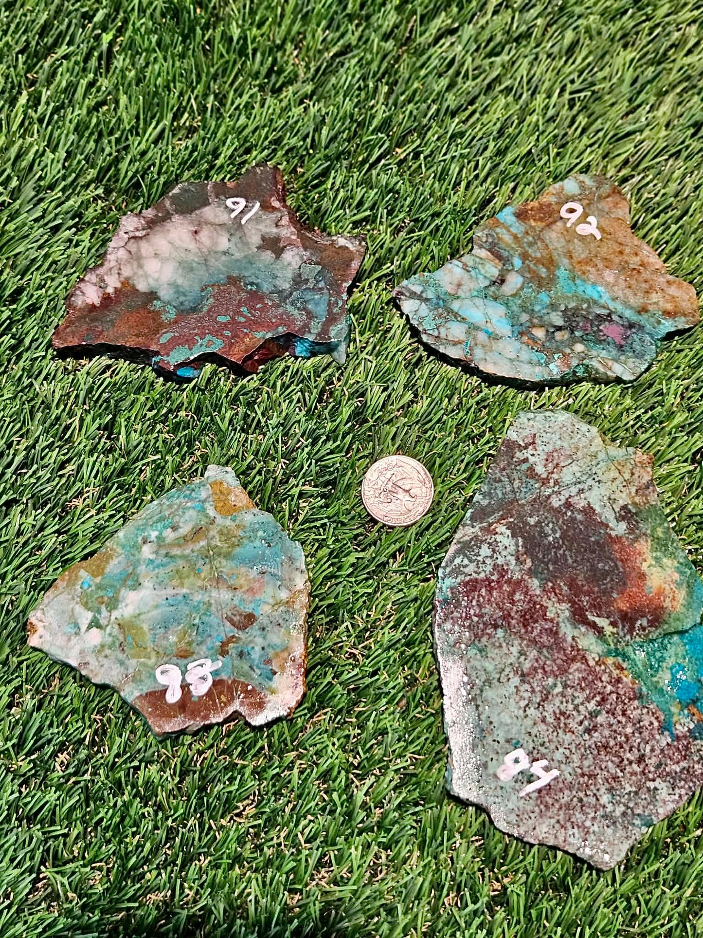 Globe Chrysocolla Slabs 91-94