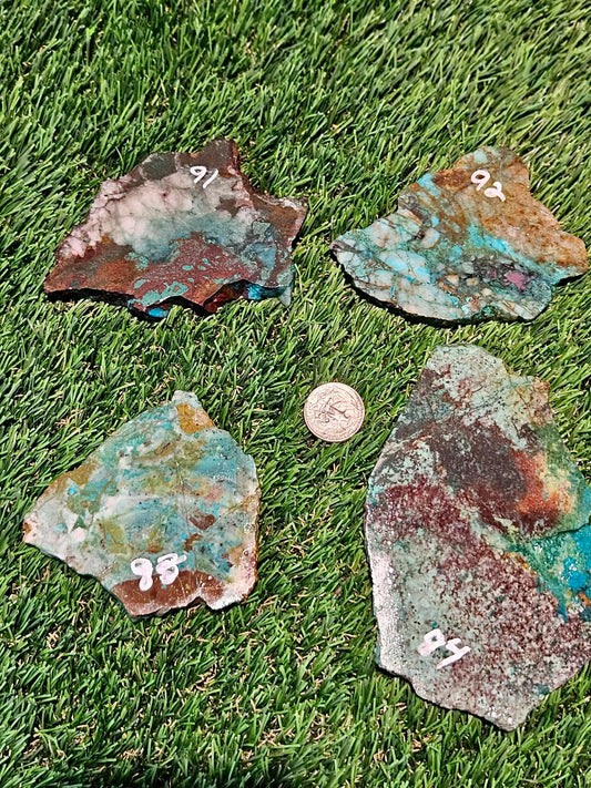 Globe Chrysocolla Slabs 91-94