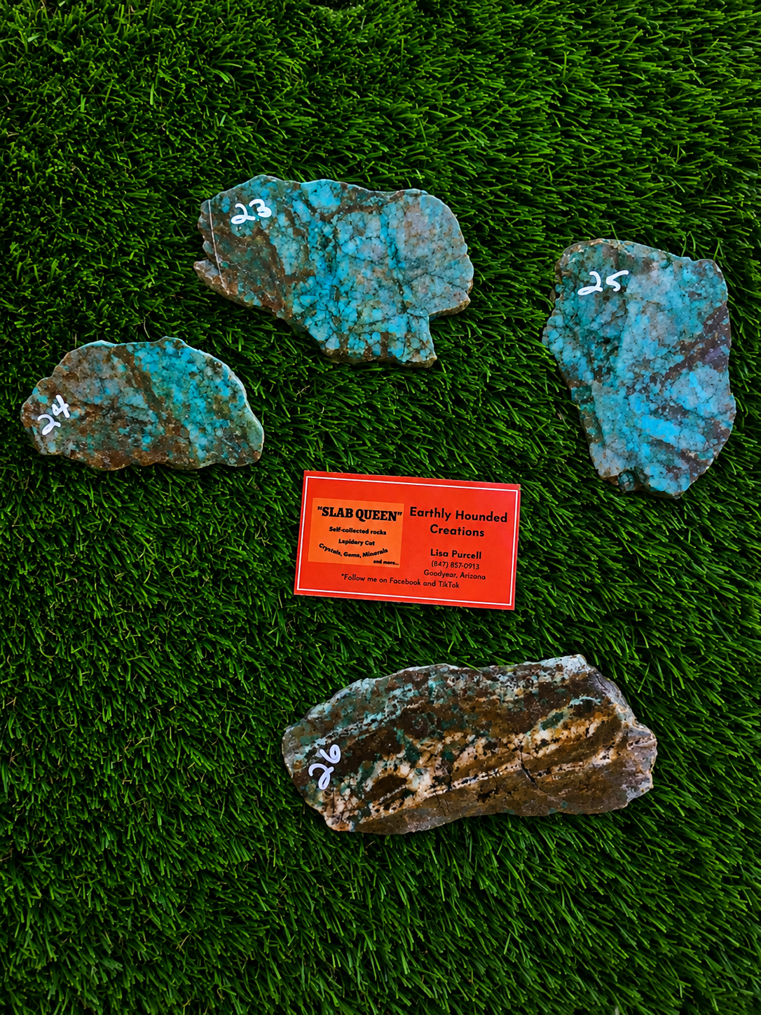 Globe Chrysocolla Slabs A23-26