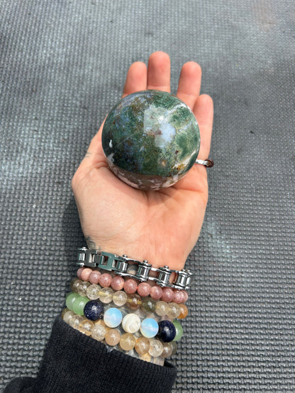 Moss Agate Crystal Sphere