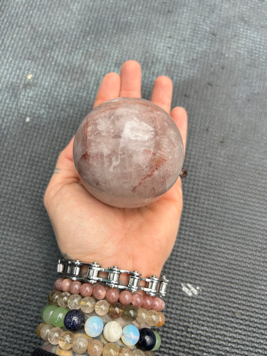 Fire Quartz Crystal Sphere