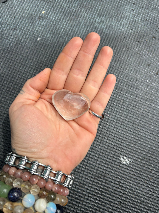 Clear Crystal Quartz Heart