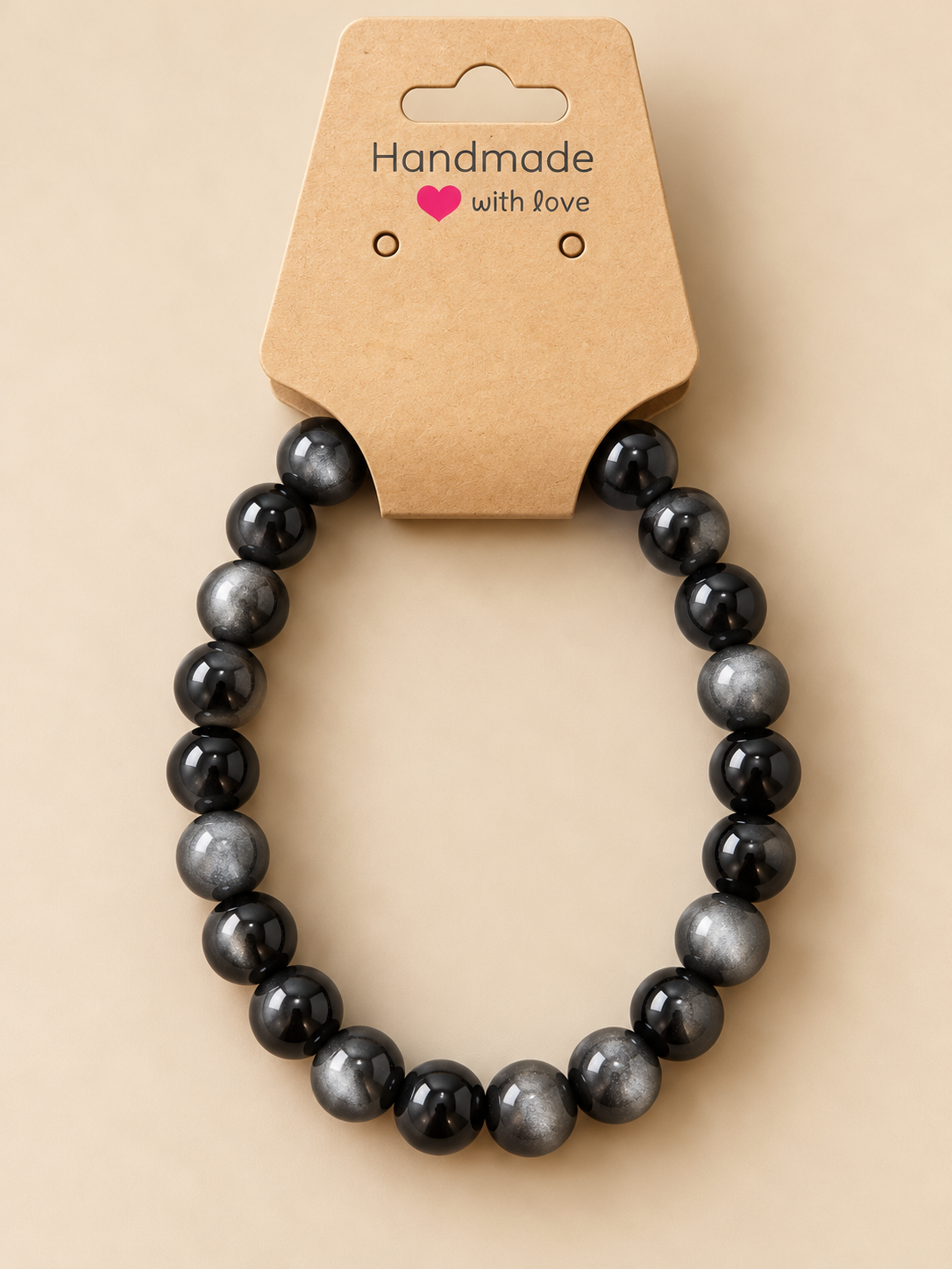 Silver Sheen Obsidian bracelets