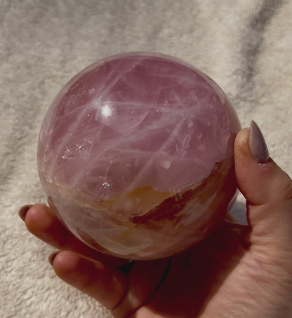 Stunning Natural Rose Quartz Crystal Spheres 304g-2642g