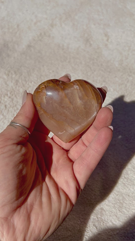 Peach Moonstone Hearts 116g-146g