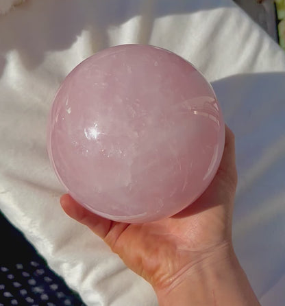 Stunning Natural Rose Quartz Crystal Spheres 304g-2642g