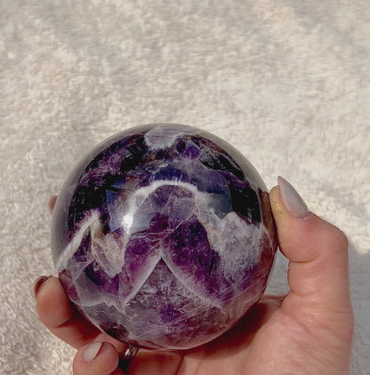 Dream Amethyst Chevron Crystal Spheres 266g-936g