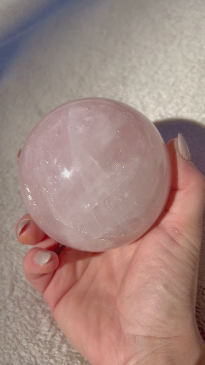 Stunning Natural Rose Quartz Crystal Spheres 304g-2642g