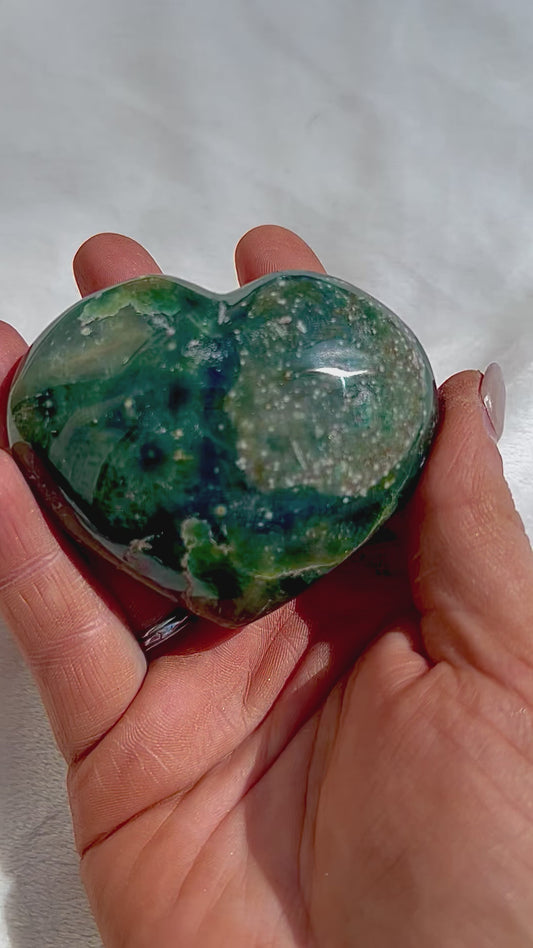 Stunning Ocean Jasper Hearts 170g-240g